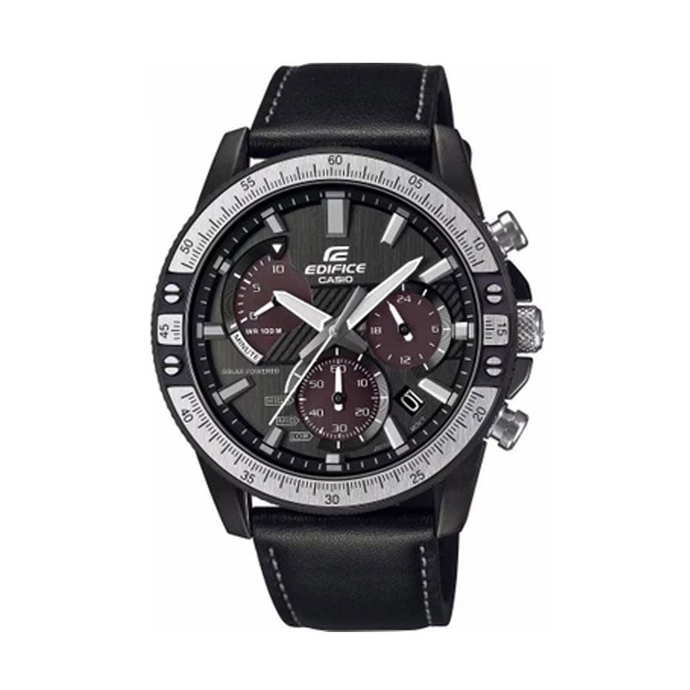 Casio Edifice Solar Powered Chronograph Leather Band