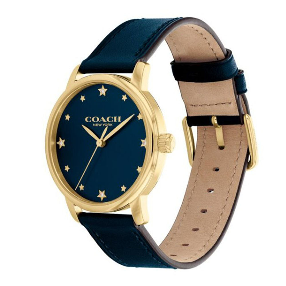 Coach Grand 3-Hand 36mm Leather Band