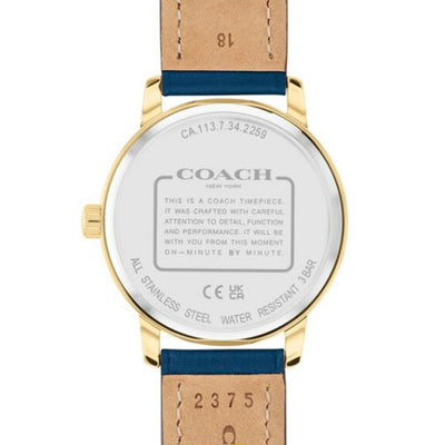 Coach Grand 3-Hand 36mm Leather Band