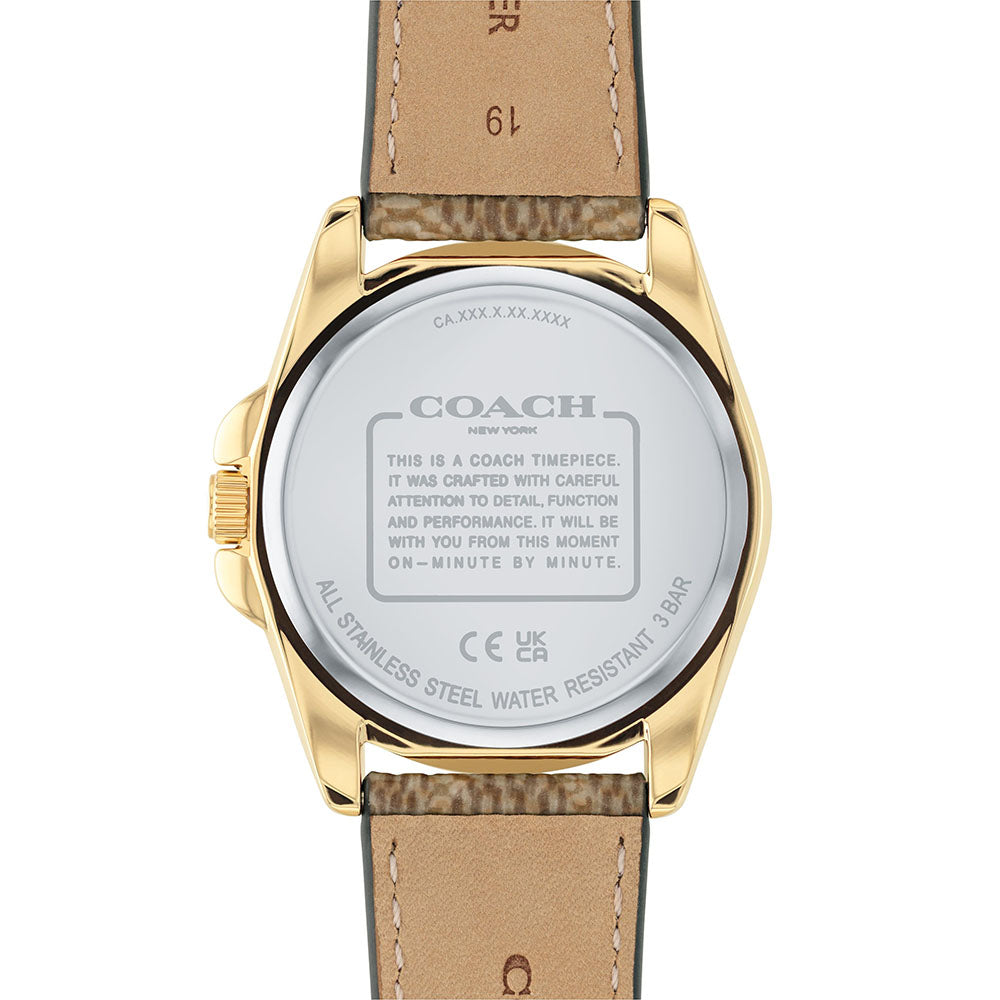 Coach Greyson 3-Hand 36mm Rubber Band
