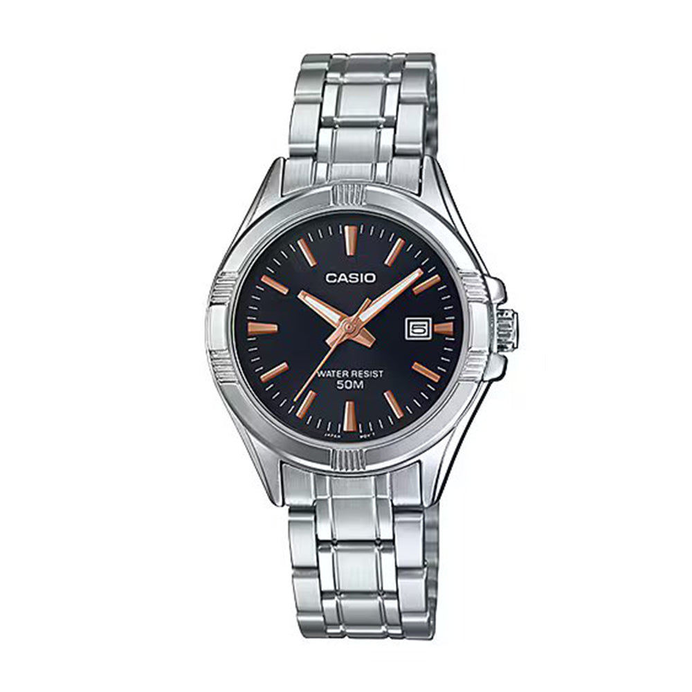 Casio Analog Steel Date Stainless Steel Band