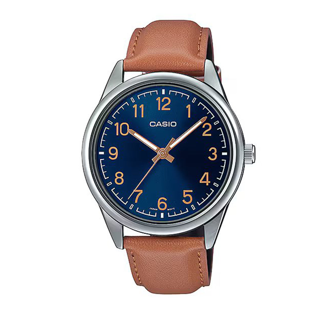 Casio Analog Leather 3-Hand 40mm Leather Band – Watch Republic PH