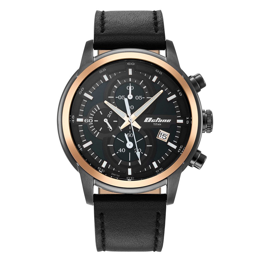Chronograph Timex Octane Titan Octane Multifunction 46mm Leather