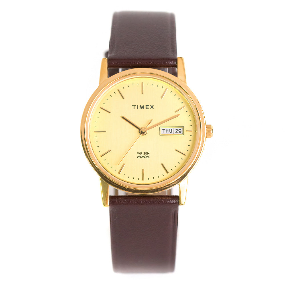 Timex Indiglo Price Timex Ab Series Day-Date Leather Band