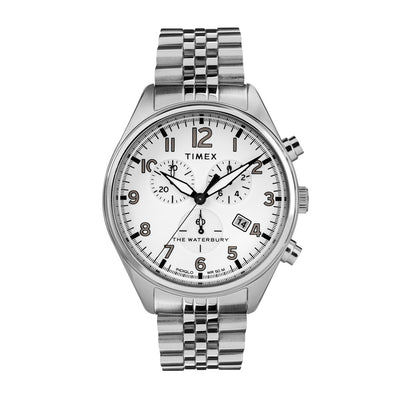 Timex Waterbury Chronograph 42mm Stainless Steel Band