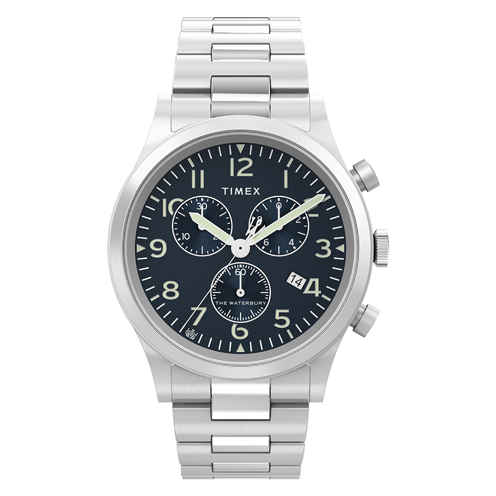 Timex Waterbury Traditional Chronograph 42mm Stainless Steel Band