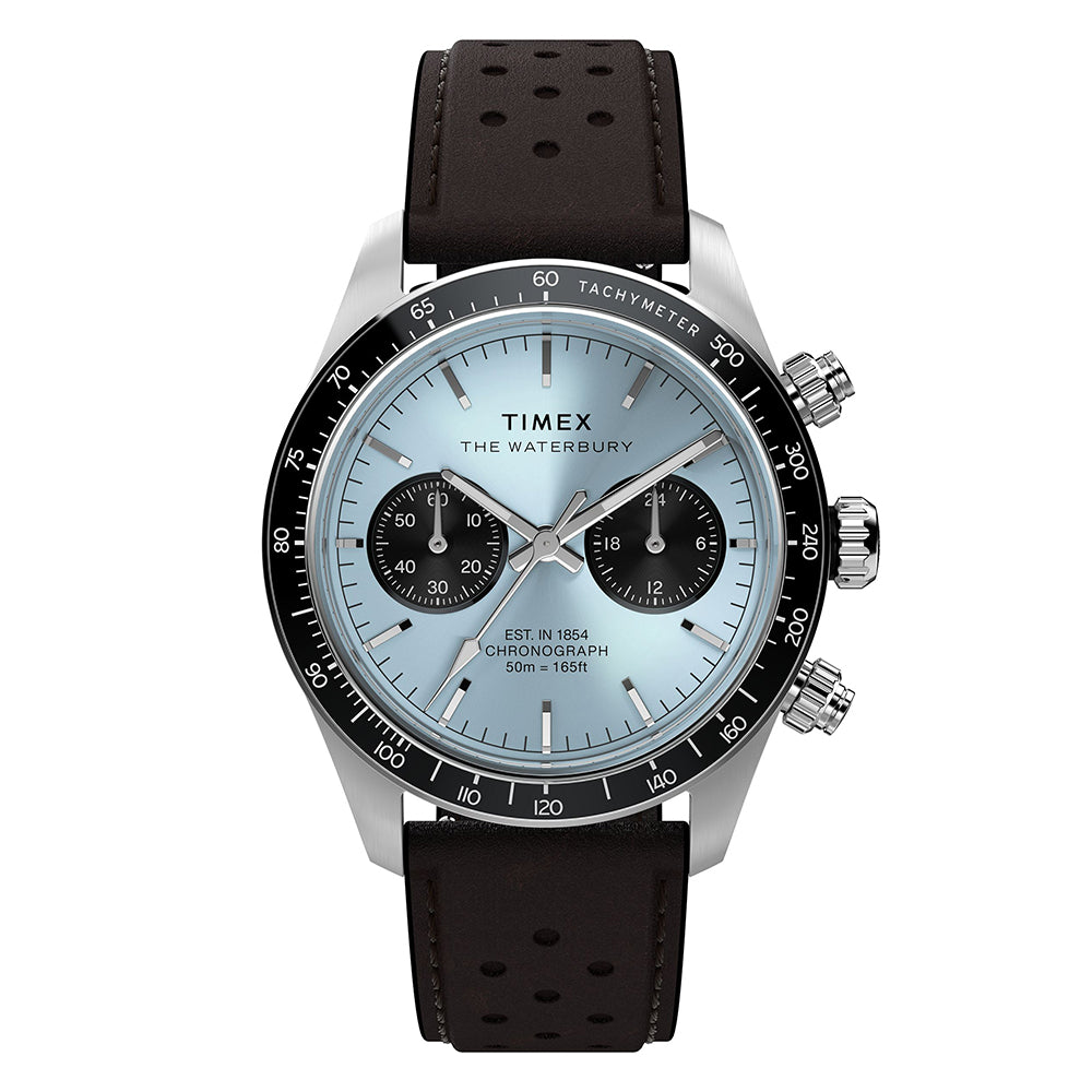 Timex Waterbury Heritage Chronograph 39mm Leather Band – Watch