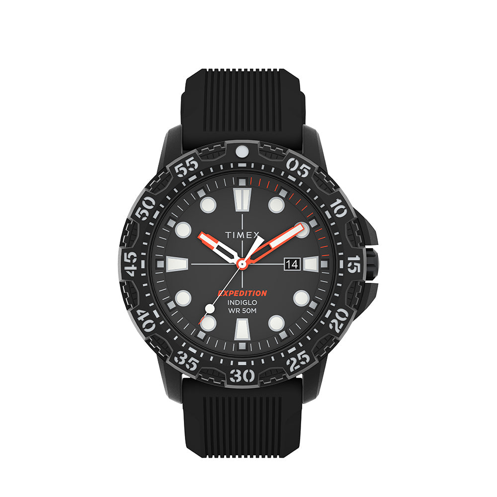 Orologio Timex Expedition Gallatin Uomo – 44 Mm – Nero E Silicone – Con INDIGLO - 4