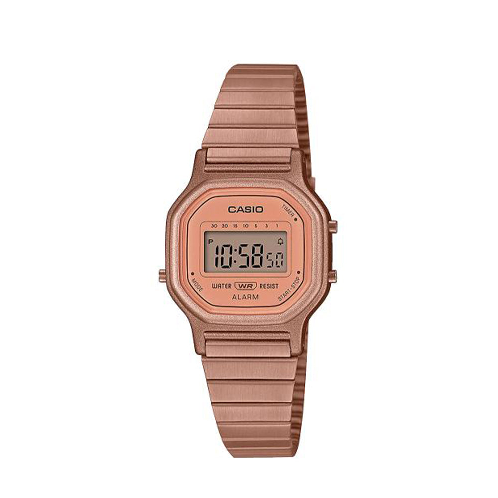 Casio Vintage Digital Rosegold Digital Stainless Steel Band