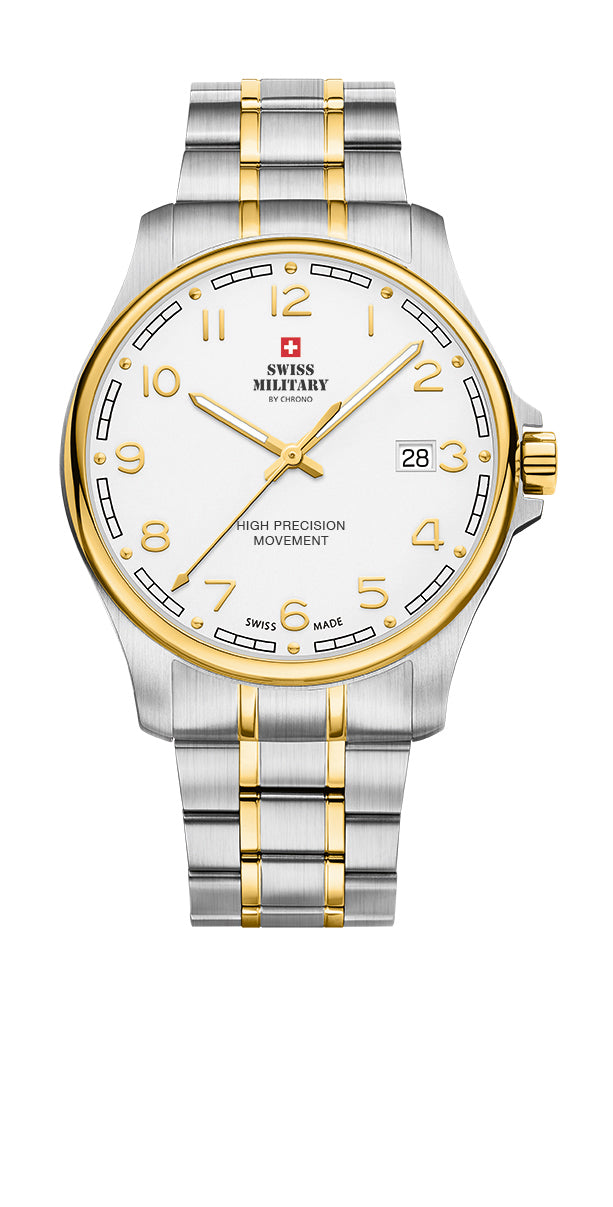 Swiss Military Quartz Hands 3-Hand 39mm Stainless Steel Band