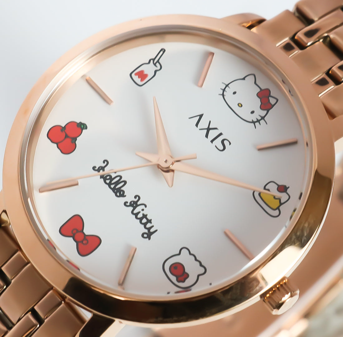 Axis Hello Kitty 3-Hand 37.5mm Stainless Steel Band
