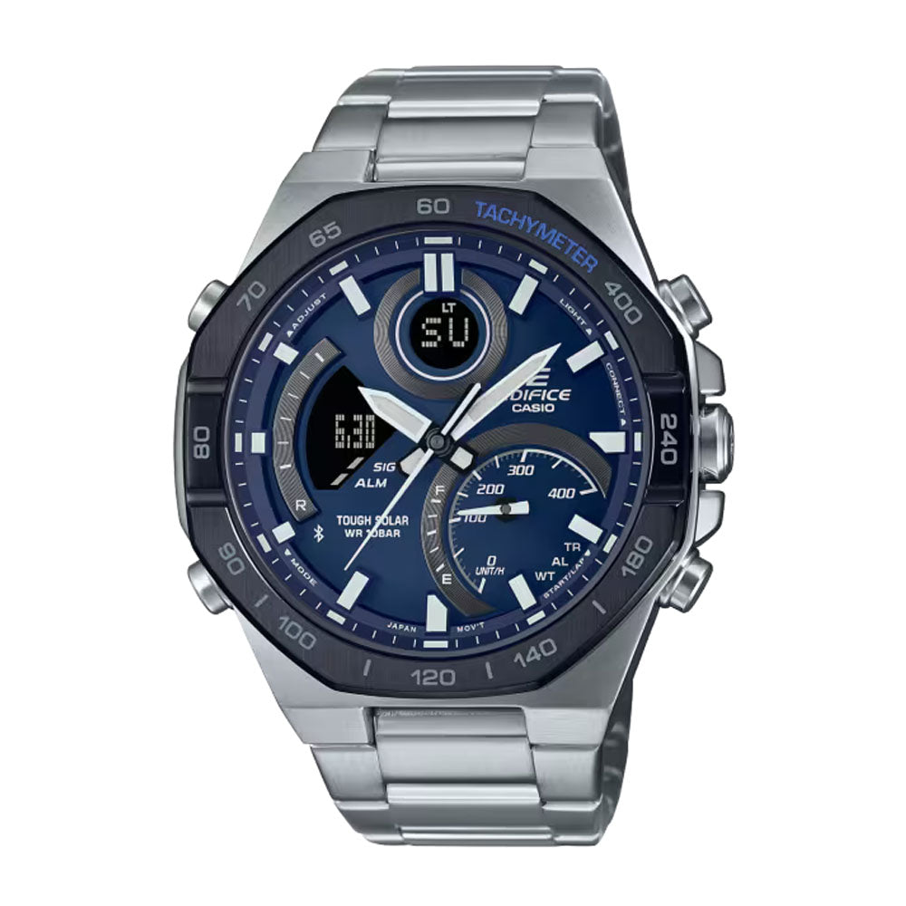 Casio Edifice Standard Anadigi 48mm Stainless Steel Band