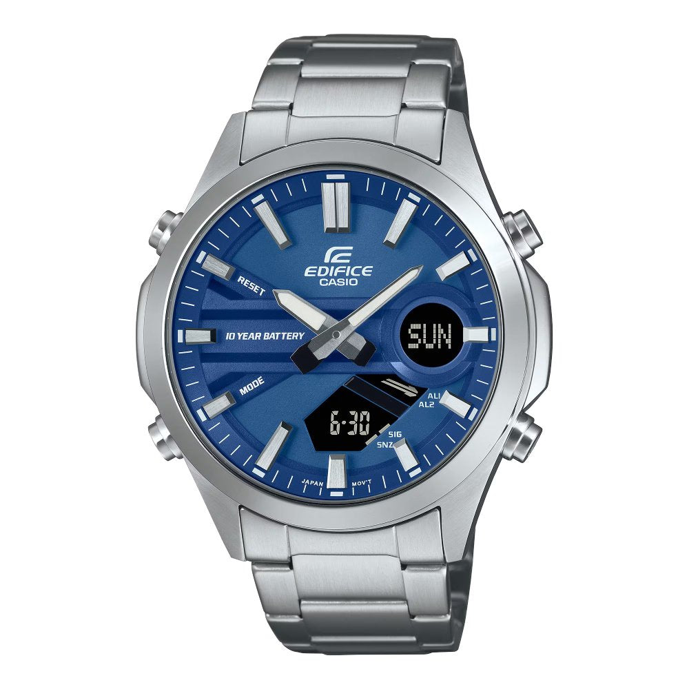 Casio Edifice (Efv-C120D-2Adf) Anadigi 45.5mm Stainless Steel Band
