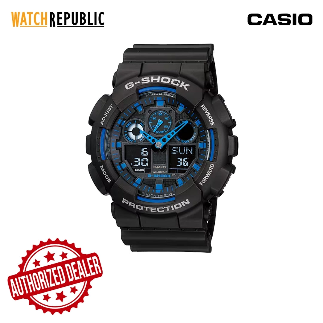 Casio G-Shock (Ga-100-1A2Ndr) Anadigi Resin Band