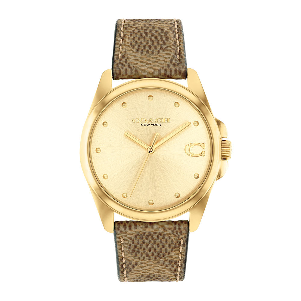 Coach Greyson 3-Hand 36mm Rubber Band