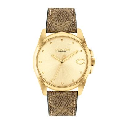 Coach Greyson 3-Hand 36mm Rubber Band