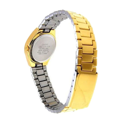Casio Analog Gold Date 25.5mm Stainless Steel Band