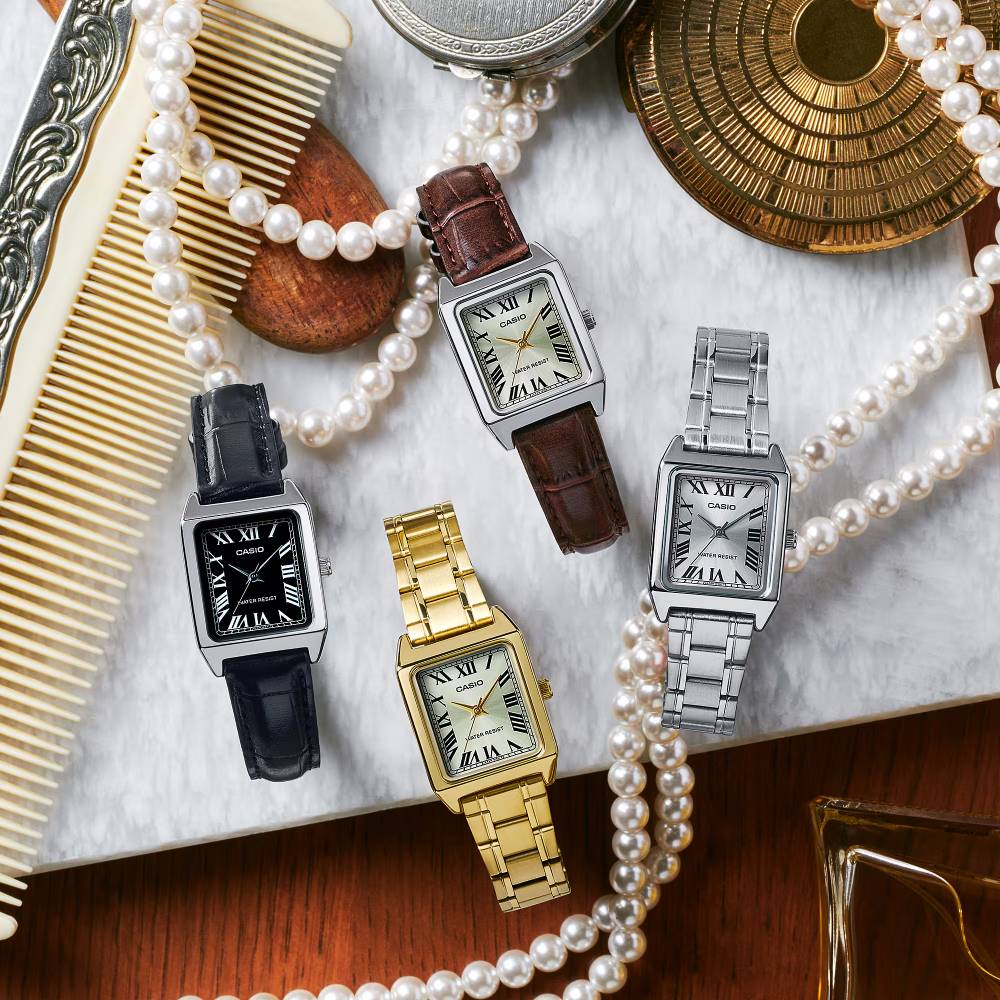 Casio Analog Leather 3-Hand 22mm Leather Band