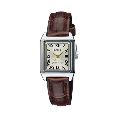Casio Analog Leather 3-Hand 22mm Leather Band
