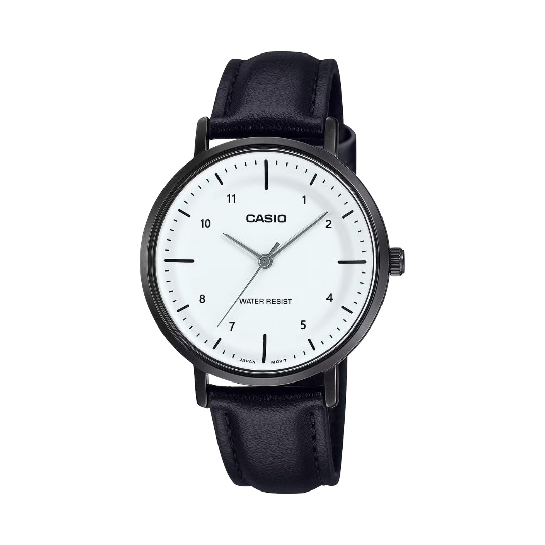 Casio Analog Leather 3-Hand 34mm Leather Band