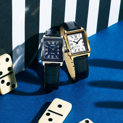 Casio Analog Leather 3-Hand 31.5mm Leather Band