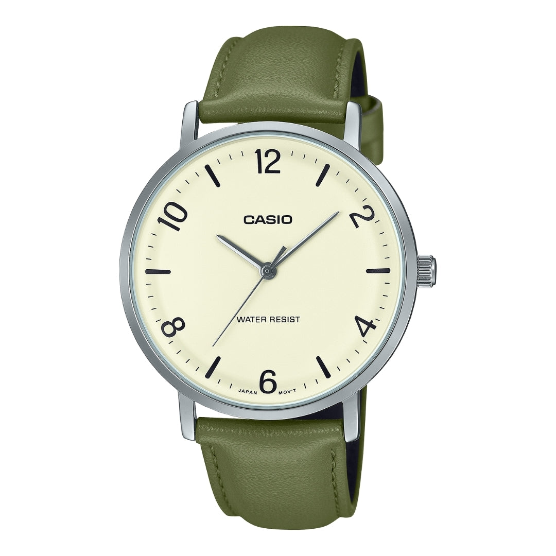 Casio Analog Leather 3-Hand 40mm Leather Band