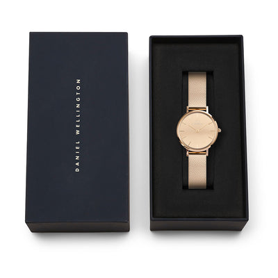 Daniel Wellington Watches Petite Mirror 3-Hand 28mm Stainless Steel Band