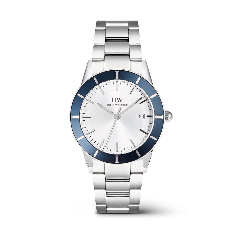 Daniel Wellington Watches Index Bezel 3-Hand 40mm Stainless Steel Band