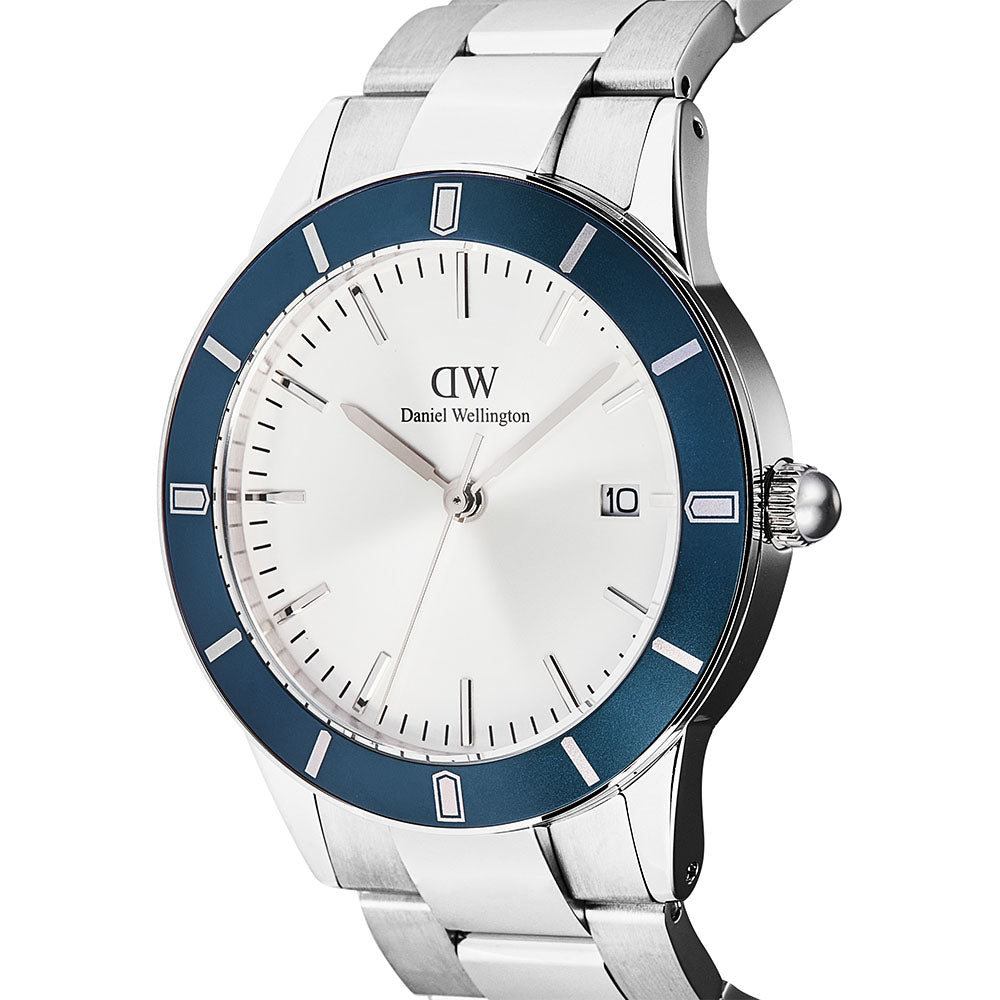 Daniel Wellington Watches Index Bezel 3-Hand 40mm Stainless Steel Band