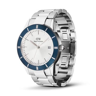 Daniel Wellington Watches Index Bezel 3-Hand 40mm Stainless Steel Band