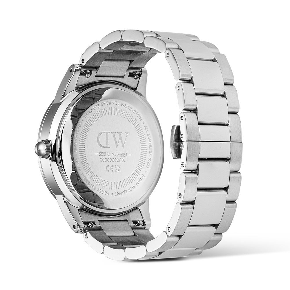 Daniel Wellington Watches Index Bezel 3-Hand 40mm Stainless Steel Band