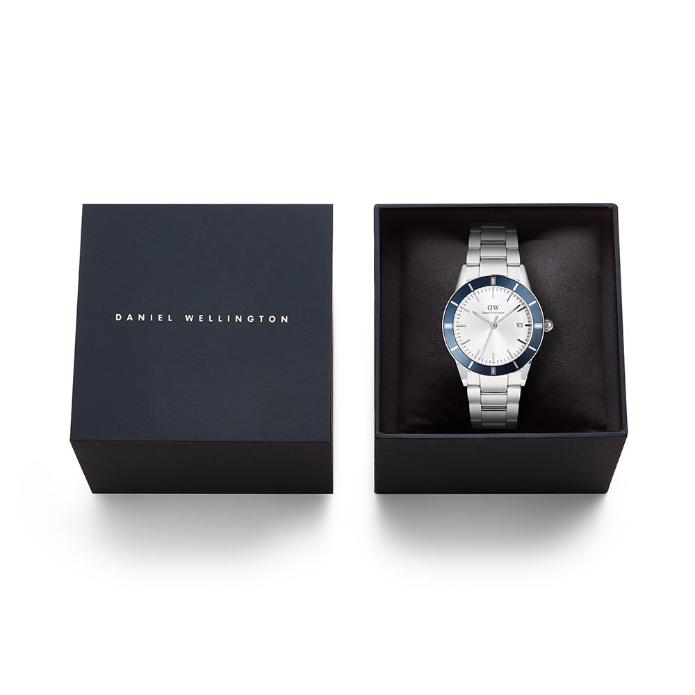 Daniel Wellington Watches Index Bezel 3-Hand 40mm Stainless Steel Band