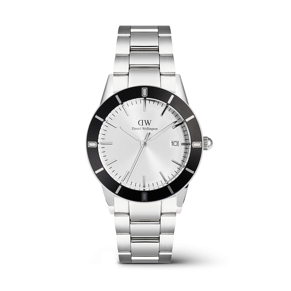 Daniel Wellington Watches Index Bezel 3-Hand 40mm Stainless Steel Band
