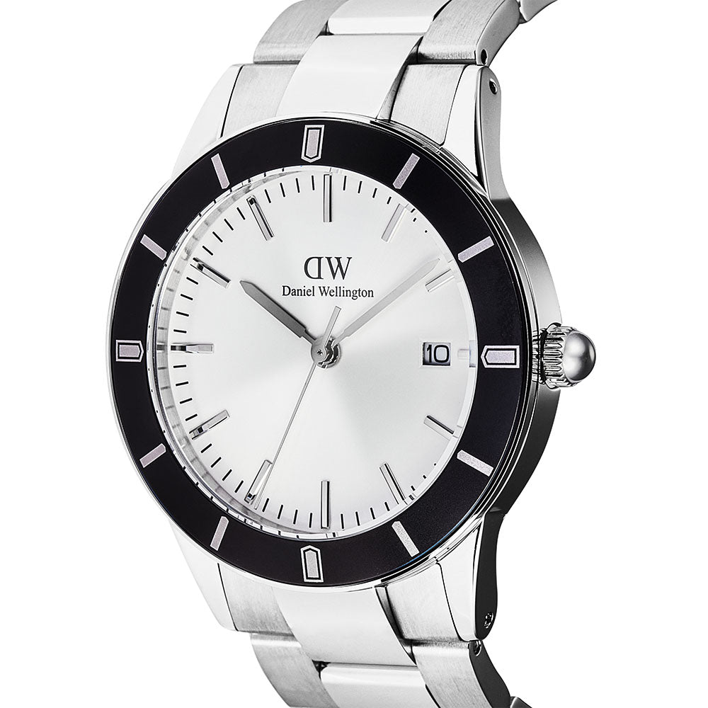 Daniel Wellington Watches Index Bezel 3-Hand 40mm Stainless Steel Band