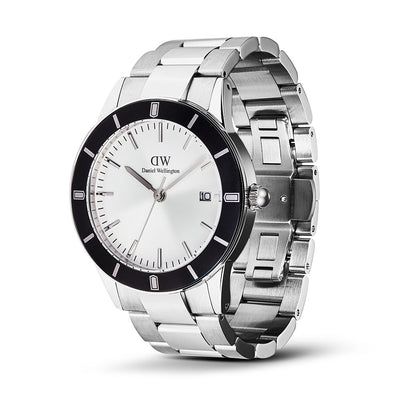 Daniel Wellington Watches Index Bezel 3-Hand 40mm Stainless Steel Band