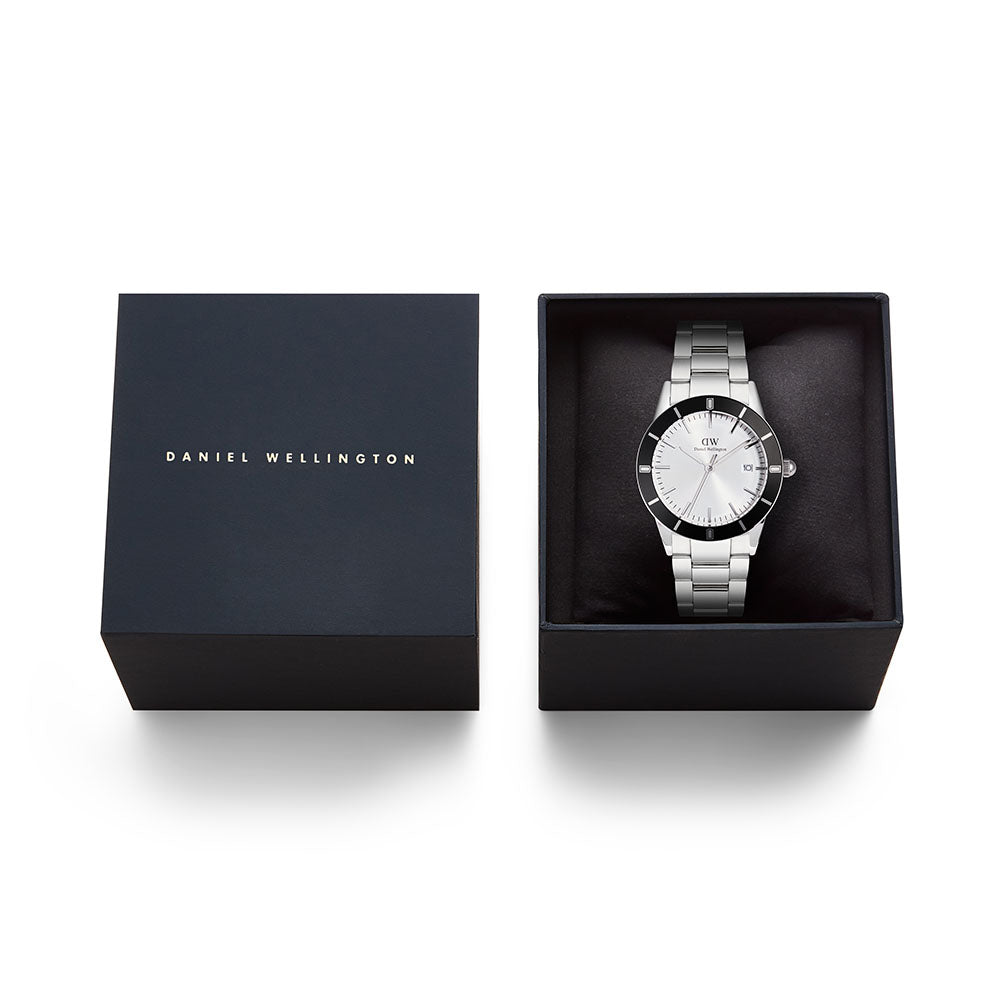Daniel Wellington Watches Index Bezel 3-Hand 40mm Stainless Steel Band