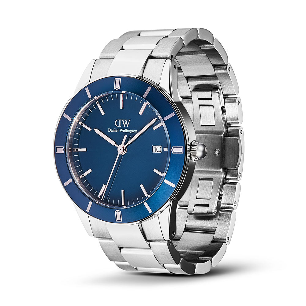 Daniel Wellington Watches Index Bezel 3-Hand 40mm Stainless Steel Band