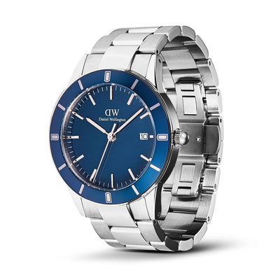 Daniel Wellington Watches Index Bezel 3-Hand 40mm Stainless Steel Band
