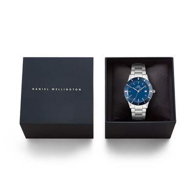 Daniel Wellington Watches Index Bezel 3-Hand 40mm Stainless Steel Band