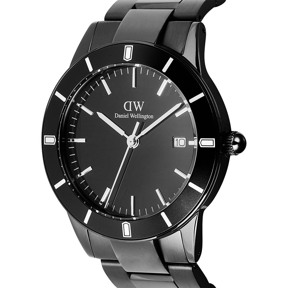 Daniel Wellington Watches Index Bezel 3-Hand 40mm Stainless Steel Band