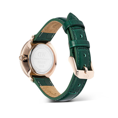 Daniel Wellington Watches Crystal Bezel 2-Hand 32mm Leather Band