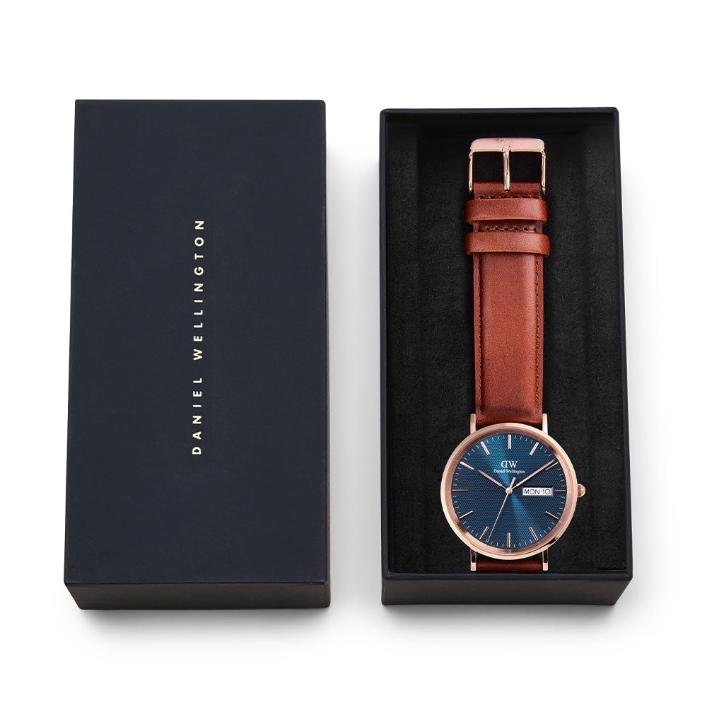 Daniel Wellington Watches Classic 3-Hand 40mm Leather Band