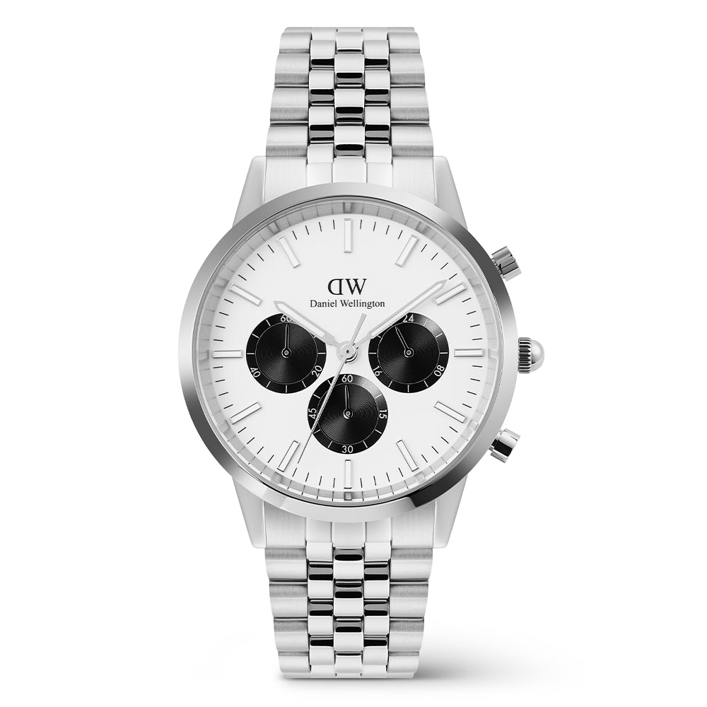 Daniel Wellington Watches Iconic Chronograph 42mm Stainless Steel Band