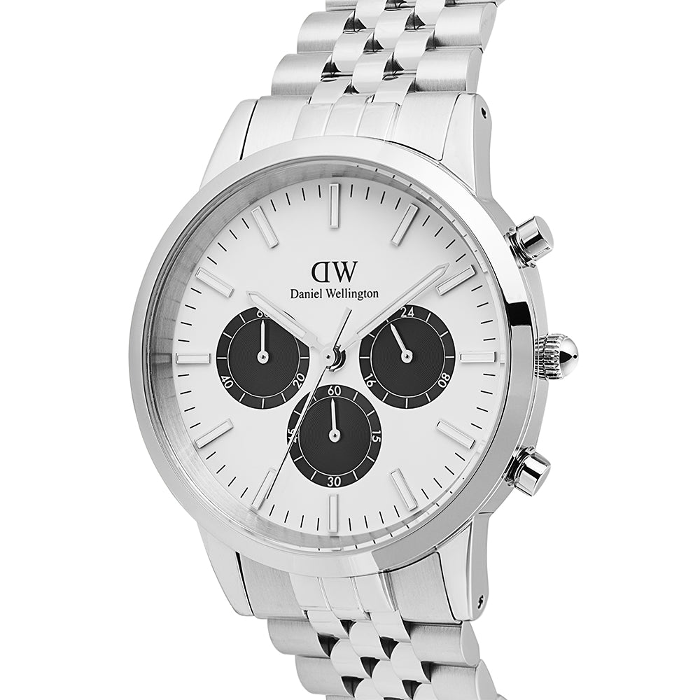 Daniel Wellington Watches Iconic Chronograph 42mm Stainless Steel Band