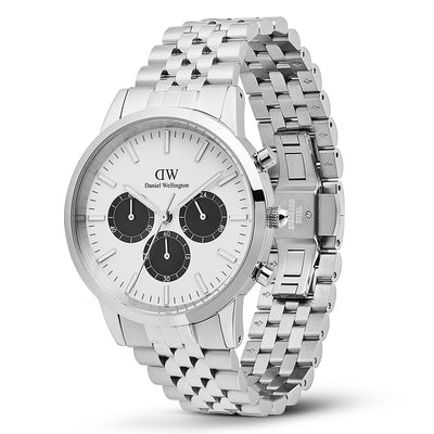 Daniel Wellington Watches Iconic Chronograph 42mm Stainless Steel Band