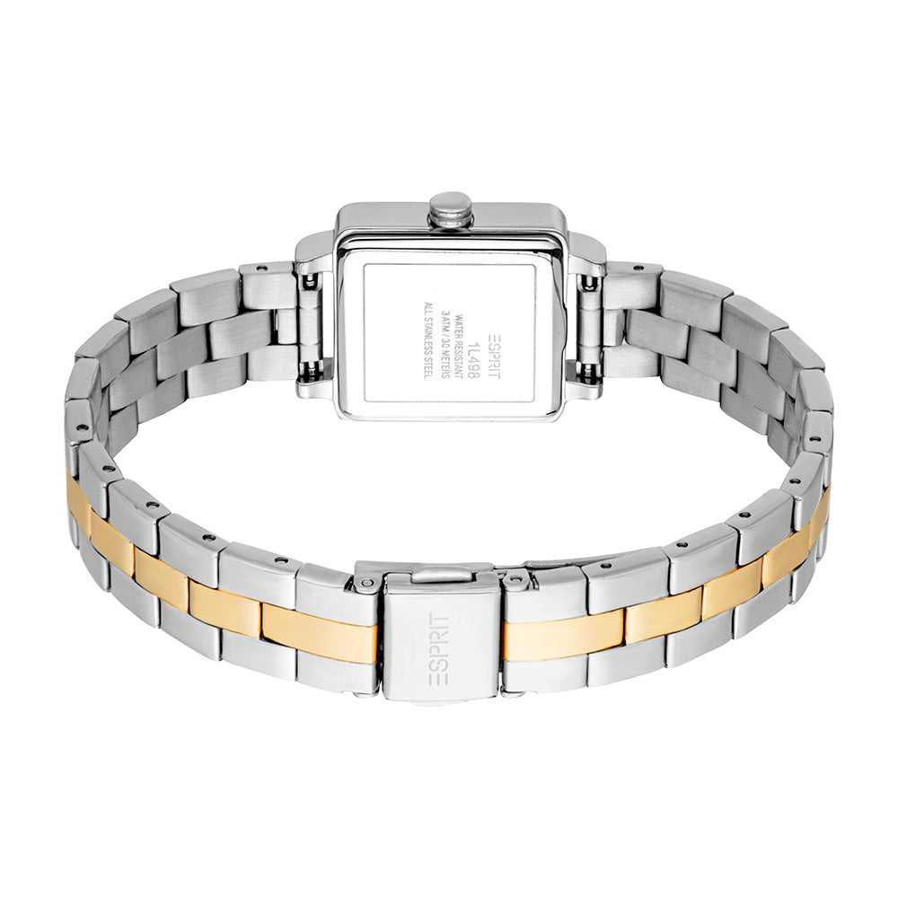 Esprit Square 2-Hand 29.5mm Stainless Steel Band