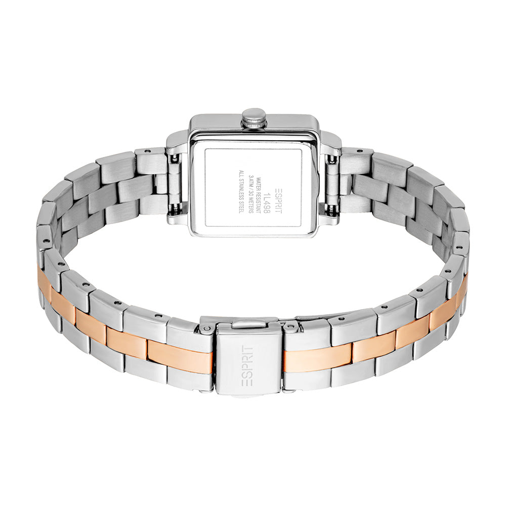 Esprit Square 2-Hand 29.5mm Stainless Steel Band