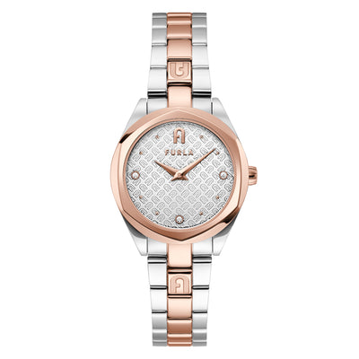 Furla Classic 3-Hand 34mm Stainless Steel Band
