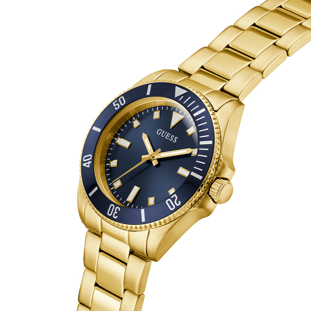 Guess Sport 3-Hand 43mm Stainless Steel Band