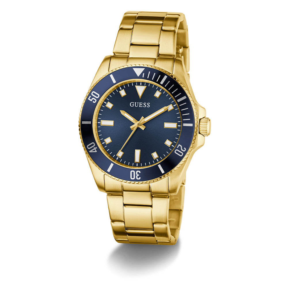 Guess Sport 3-Hand 43mm Stainless Steel Band